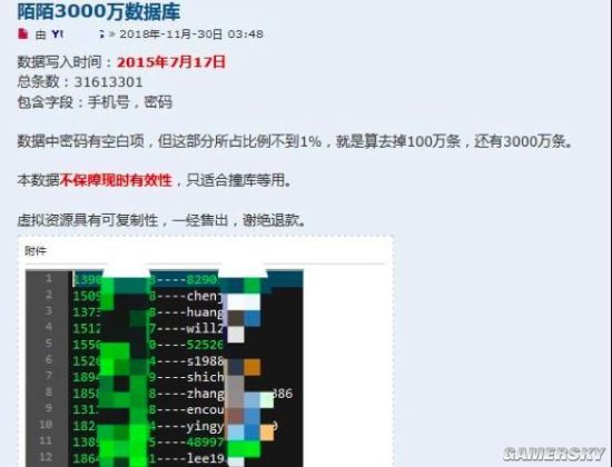 陌陌被曝3000萬用戶數(shù)據(jù)暗網(wǎng)出售,官方:匹配度極低