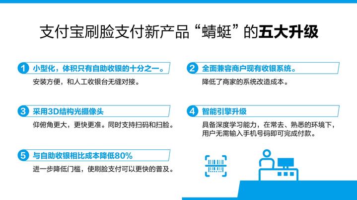 支付寶發布全新刷臉支付產品“蜻蜓”:靠臉吃飯